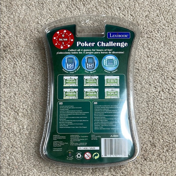 Green Handheld Poker Console with LCD Screen - Picture 3 of 3